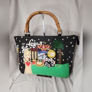 LAS VEGAS BAMBOO HANDLE TOTE